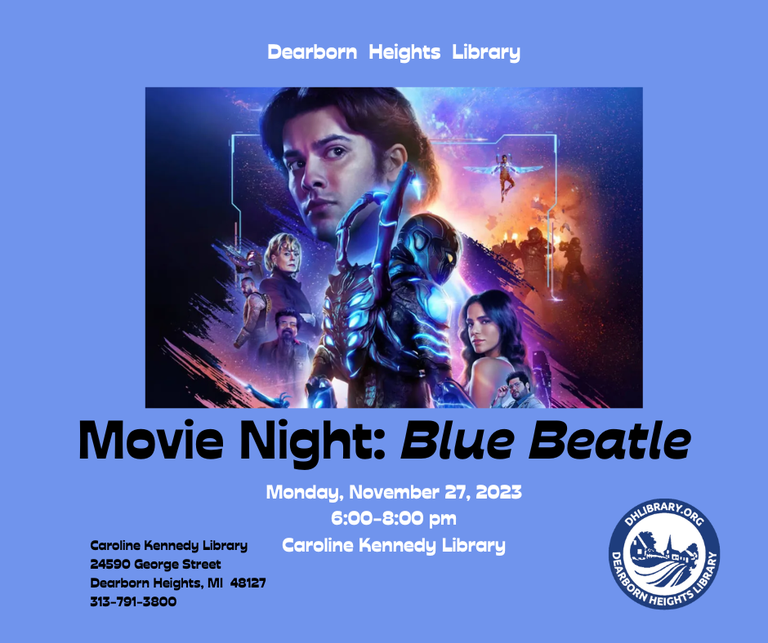 Image for PG-13 Movie Night Blue Beatle  11-27-23.png