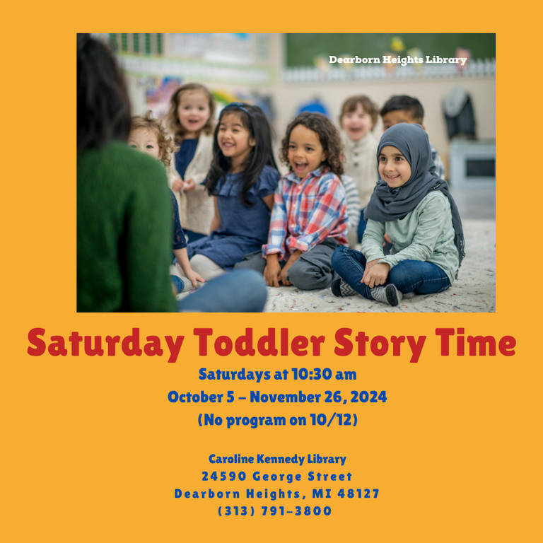 Image of group of children sitting on floor being read to with text.